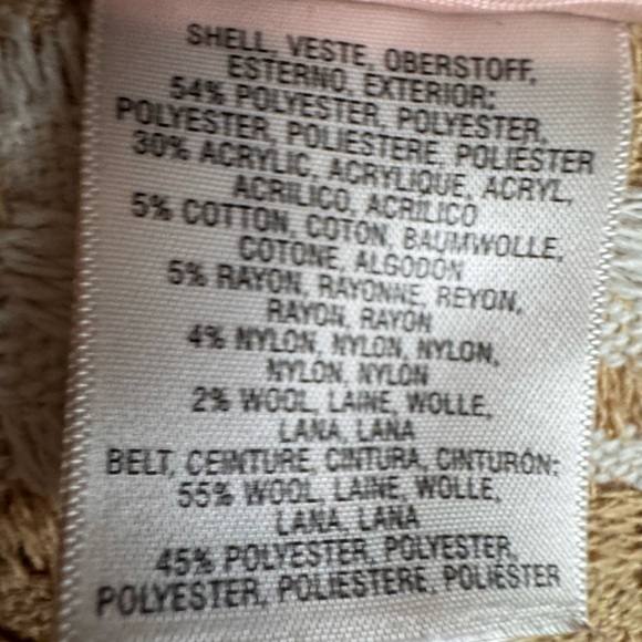 Anthropologie Elevenses Houndstooth Wrap Coat Career Preppy Academia - Picture 10 of 11